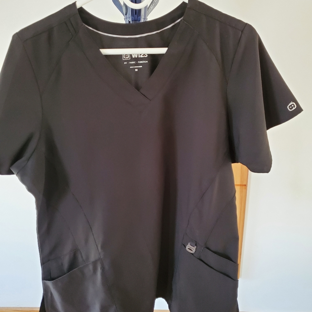 Wink 123 Black Scrub Top